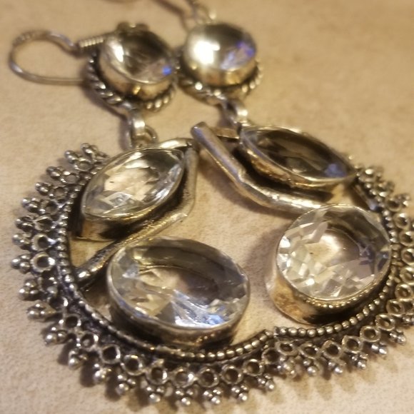 Stunning Handmade Topaz Drops in .925 ******ALL MY PIECES ARE NEW NEVER WORN ! - Picture 3 of 9